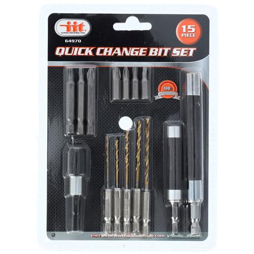 QUICK CHANGE BIT SET 15PC - Tool Town USA