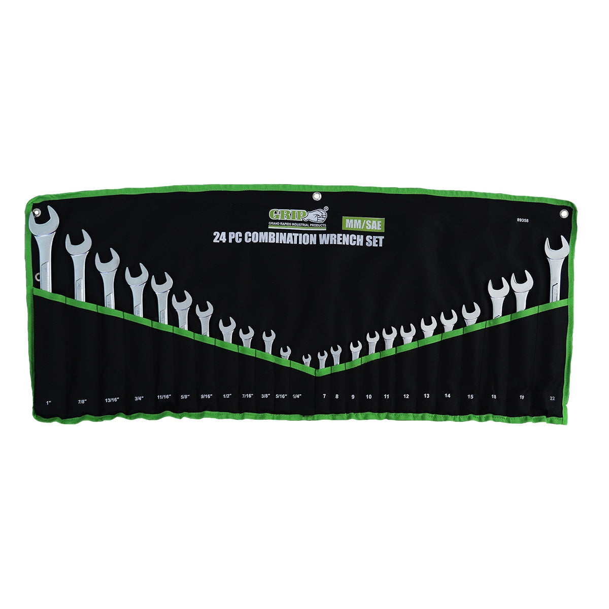 WRENCH SET, 24PC SAE/MM GRIP - Tool Town USA