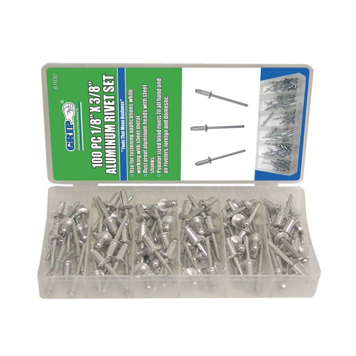 RIVET, 100PC 1/8X3/8 - Tool Town USA