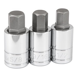 HEX BIT, 3PC SAE