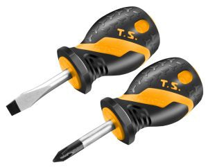 SCREWDRIVER, STUBBY 2 PC