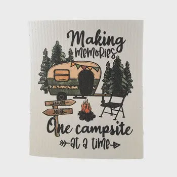 SWEDISH DISH CLOTH, CAMPING MEMORIES