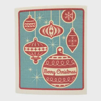 SWEDISH DISH CLOTH, CHRISTMAS ORNAMENTS