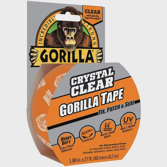 GORILLA TAPE, CLEAR 9 YD