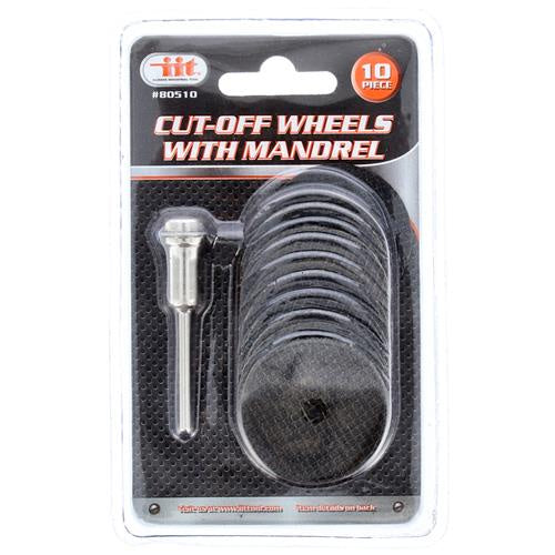 CUT OFF WHEEL, 1.5" 10PC W/MANDR