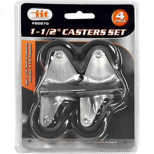 CASTERS, 4PC 1.5" SWIVEL