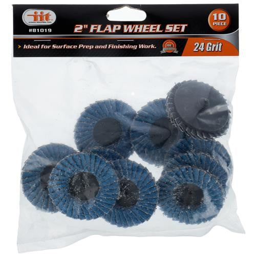 FLAP WHEEL, 2" 24G 10PK