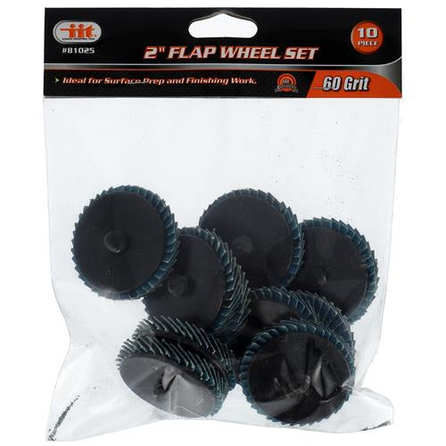 FLAP WHEEL, 2" 60G 10 PK