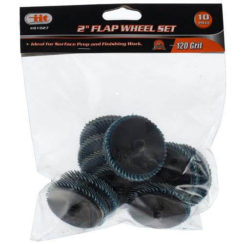 FLAP WHEEL, 2" 120G 10 PK