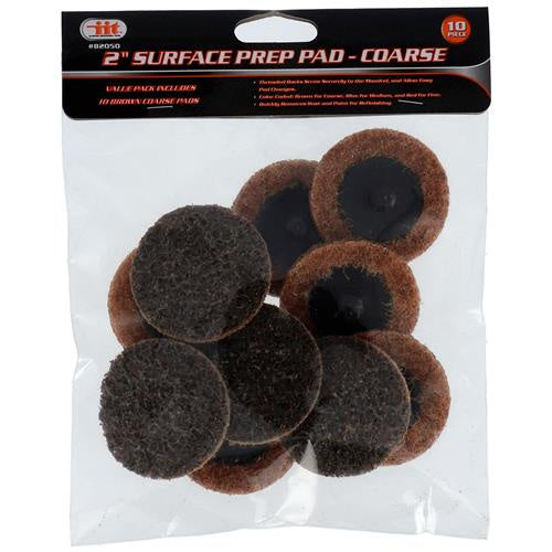 SURFACE PREP PAD, 10PC 2" COARSE