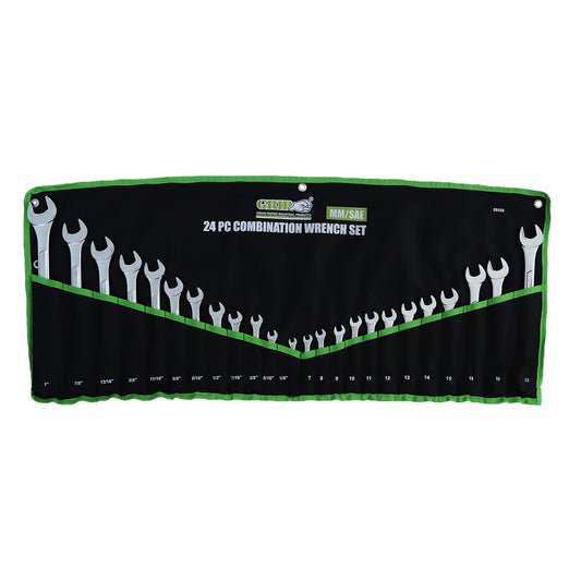 WRENCH SET, 24PC SAE/MM GRIP