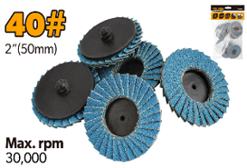 FLAP WHEEL, 2" 40G 10PK