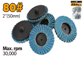 FLAP WHEEL 2" 80G 10PK