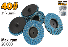 FLAP WHEEL, 3" 40G 10PK