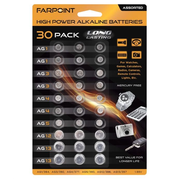 Battery 30pc Button - Tool Town USA
