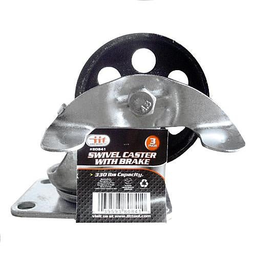 CASTER, 3 IN W/ BRAKE - Tool Town USA