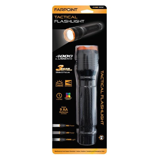 FLASHLIGHT, 4000 LM TACTICAL - Tool Town USA