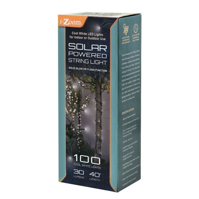 STRING LIGHT, SOLAR 40FT - Tool Town USA